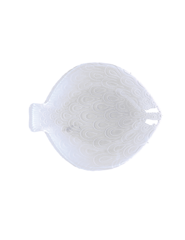 Rituali Domestici - Rituali Domestici - Linea Susanna Piatto Vetro Pesce Fantasia Bianco M 25,5x20,5xh 3 Cm