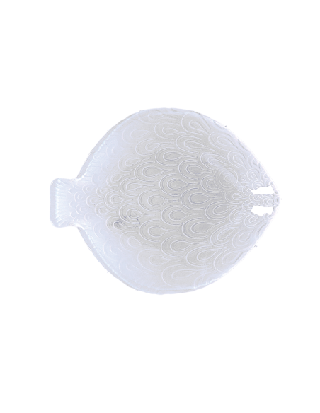 Rituali Domestici - Rituali Domestici - Linea Susanna Piatto Vetro Pesce Fantasia Bianco M 25,5x20,5xh 3 Cm