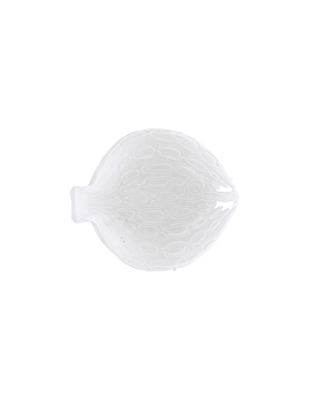 Rituali Domestici - Rituali Domestici - Linea Susanna Piatto Vetro Pesce Fantasia Bianco S 19,5x16xh 2,5 Cm