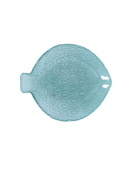 Rituali Domestici - Rituali Domestici - Linea Susanna Piatto Vetro Pesce Fantasia Verde M 25,5x20,5xh 3 Cm