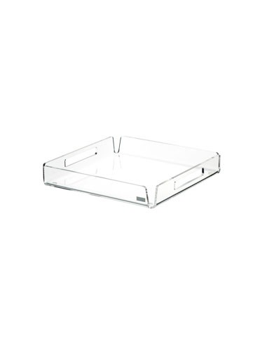 Vesta Home - Vassoio Quadrato Mini Like Water·trasparente·20 X 20 X 4 H Th. 5 Mm