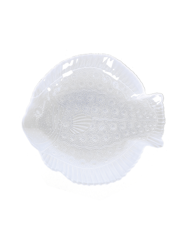Rituali Domestici - Rituali Domestici - Linea Susie Piatto Vetro Pesce Bianco Xl 38x34,5xh 4 Cm