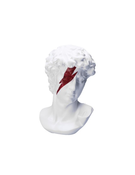 Rituali Domestici - Rituali Domestici - Linea ''ildavide'' Busto in Resina Bianco Lampo Rosso 20x18xh 29 Cm