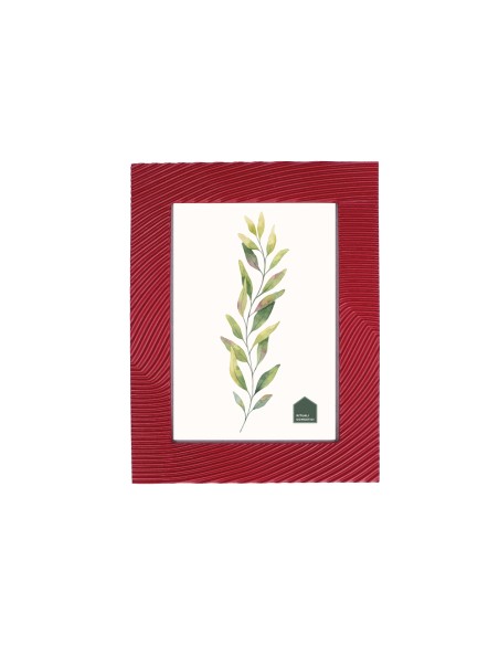 Rituali Domestici - Rituali Domestici - Linea ''tiguardo'' Portafoto Solchi Rosso in Resina per Foto 13x18 Cm in