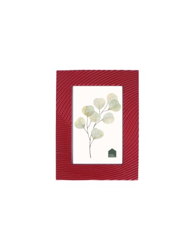 Rituali Domestici - Rituali Domestici - Linea ''tiguardo'' Portafoto Solchi Rosso in Resina per Foto 10x15 Cm in