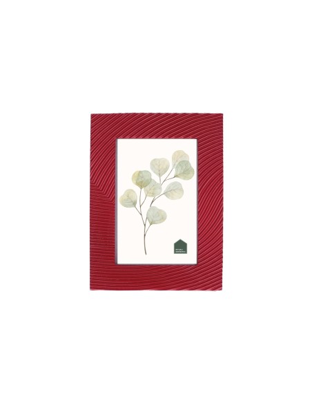 Rituali Domestici - Rituali Domestici - Linea ''tiguardo'' Portafoto Solchi Rosso in Resina per Foto 10x15 Cm in