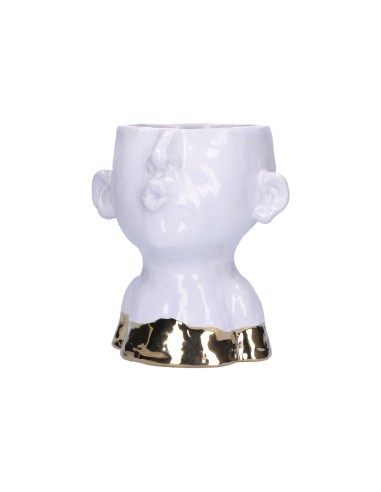 Rituali Domestici - Rituali Domestici - Linea ''eiofischio'' Cachepot Oro in Stoneware M 15,5x15xh 17 Cm
