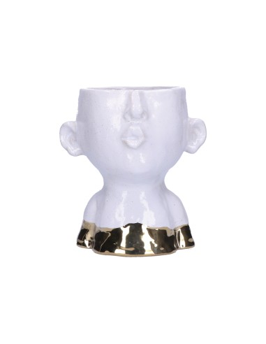 Rituali Domestici - Rituali Domestici - Linea ''eiofischio'' Cachepot Oro in Stoneware M 15,5x15xh 17 Cm