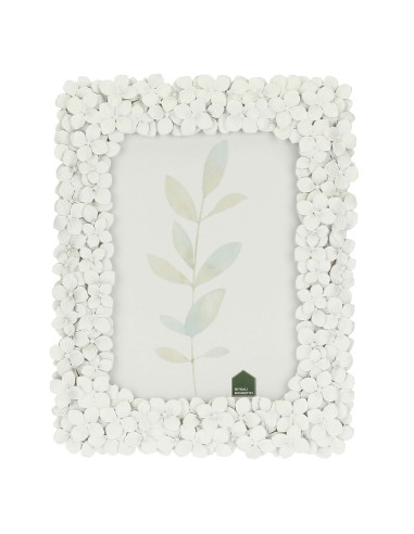Rituali Domestici - Fiorito Portafoto Violette Bianche Resina 13x18 Cm Gift Box