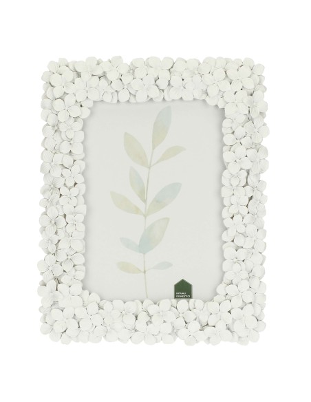 Rituali Domestici - Fiorito Portafoto Violette Bianche Resina 13x18 Cm Gift Box