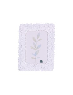 Rituali Domestici - Fiorito Portafoto Violette Bianche Resina 13x18 Cm Gift Box