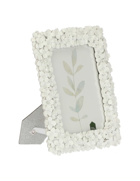 Rituali Domestici - Fiorito Portafoto Violette Bianche Resina 13x18 Cm Gift Box