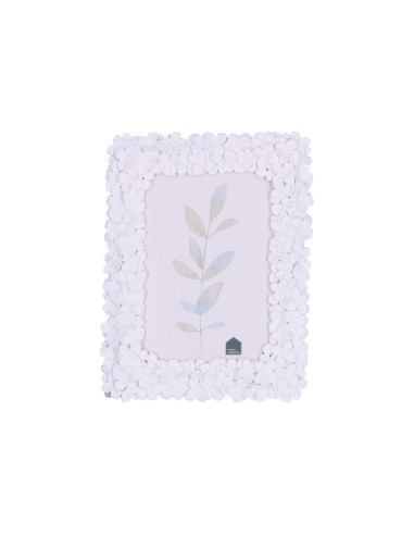 Rituali Domestici - Fiorito Portafoto Violette Bianche Resina 13x18 Cm Gift Box