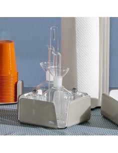 Vesta Home - Menage Cestino Like Water·tortora Monosatinato·14,5 X 14,5 X 23 H Th. 5 Mm 2