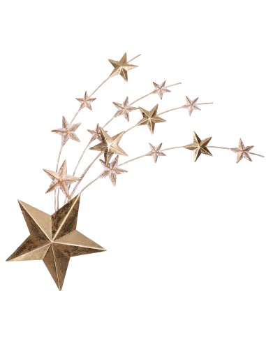 Rituali Domestici - Rituali Domestici - Decorazione Stella Cometa in Metallo Dorato Stellastellina 52,5x3,5xh 32,5 Cm