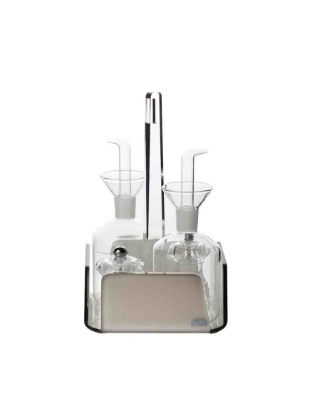 Vesta Home - Menage Cestino Like Water·tortora Monosatinato·14,5 X 14,5 X 23 H Th. 5 Mm