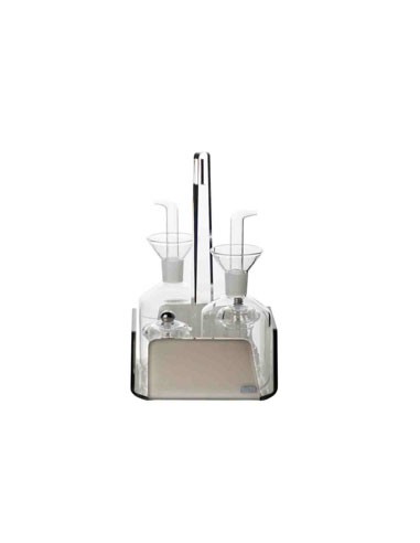 Vesta Home - Menage Cestino Like Water·tortora Monosatinato·14,5 X 14,5 X 23 H Th. 5 Mm