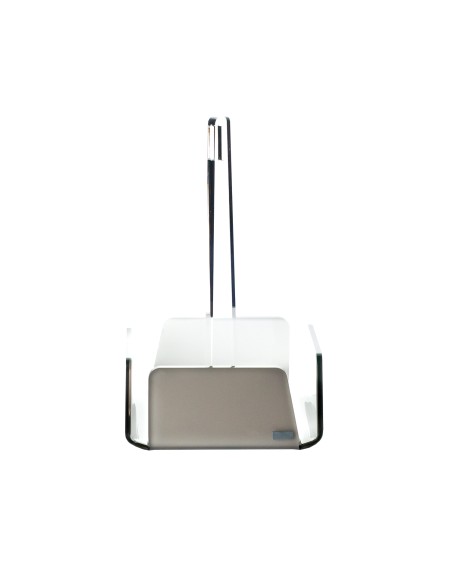Vesta Home - Menage Cestino Like Water·tortora Monosatinato·14,5 X 14,5 X 23 H Th. 5 Mm