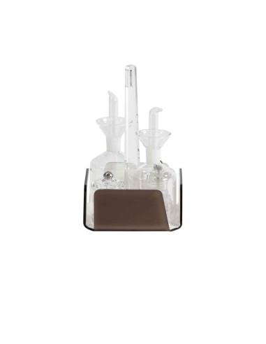 Vesta Home - Menage Cestino Like Water·marrone Monosatinato·14,5 X 14,5 X 23 H Th. 5 Mm