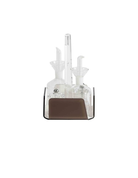 Vesta Home - Menage Cestino Like Water·marrone Monosatinato·14,5 X 14,5 X 23 H Th. 5 Mm