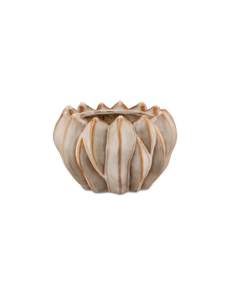 Rituali Domestici - Brassica Cachepot L Crema Stoneware Ø26x16 Cm