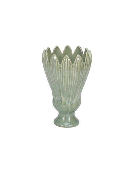 Rituali Domestici - Crocus Vaso Verde M Stoneware 13.5*13.5*21