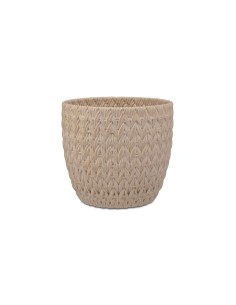Rituali Domestici - Doppiamaglia Cachepot Bianco/oro L Cemento 20*20*18.5