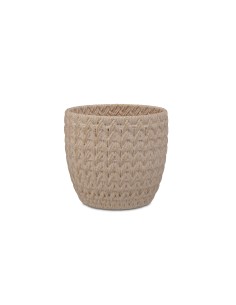 Rituali Domestici - Doppiamaglia Cachepot Bianco/oro Xs Cemento 11.8*11.8*11