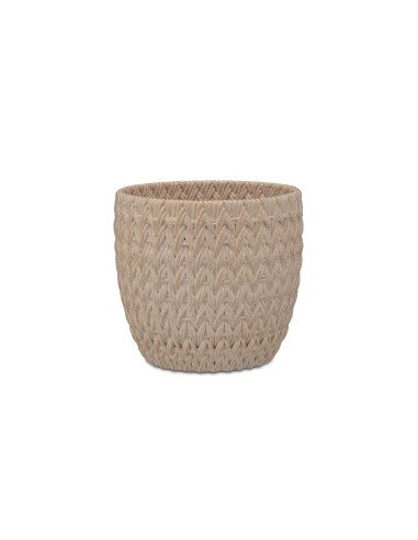Rituali Domestici - Doppiamaglia Cachepot Bianco/oro S Cemento 13.5*13.5*12.5