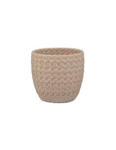 Rituali Domestici - Doppiamaglia Cachepot Bianco/oro M Cemento 16.8*16.8*15.5