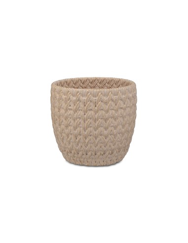 Rituali Domestici - Doppiamaglia Cachepot Bianco/oro M Cemento 16.8*16.8*15.5
