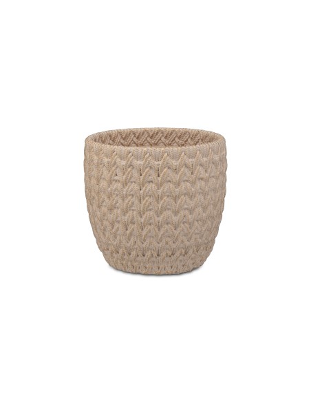 Rituali Domestici - Doppiamaglia Cachepot Bianco/oro M Cemento 16.8*16.8*15.5
