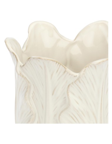 Rituali Domestici - Dordogna Cachepot Bianco L Stoneware 20X20X17 Cm