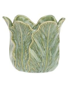 Rituali Domestici - Dordogna Cachepot Verde L Stoneware 20X20X17 Cm