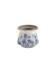 Rituali Domestici - Eden Cachepot Blu M Ceramica 17,5X17,5X15,5 Cm