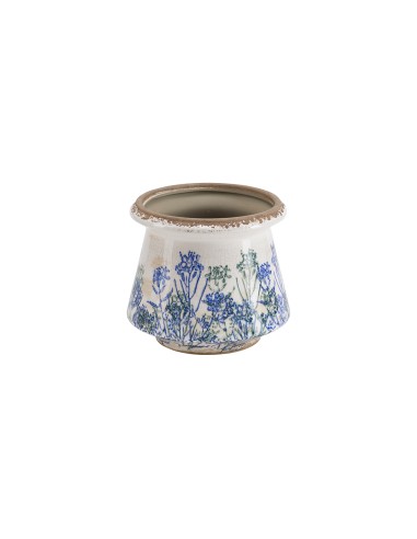 Rituali Domestici - Eden Cachepot Blu M Ceramica 17,5X17,5X15,5 Cm
