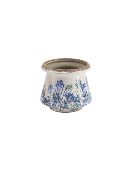 Rituali Domestici - Eden Cachepot Blu M Ceramica 17,5X17,5X15,5 Cm