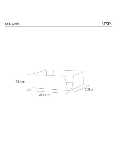 Vesta Home - Portatovaglioli Grande Like Water·trasparente·21,5 X 21,5 X 7,5 H Th. 5 Mm