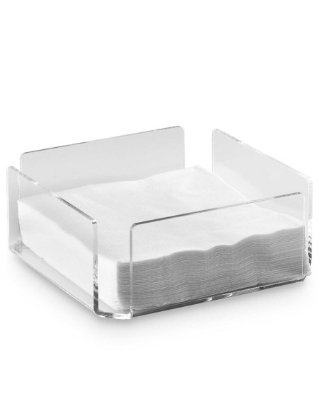 Vesta Home - Portatovaglioli Grande Like Water·trasparente·21,5 X 21,5 X 7,5 H Th. 5 Mm