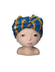 Rituali Domestici - Medea Turbante - Occhi Aperti Cachepot Resina 20x19x34h Cm