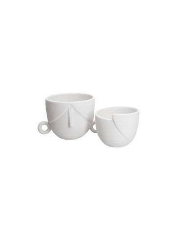 Rituali Domestici - Quelledue Cachepot Set 2 Pezzi Ceramica 19x15.5x12h Cm