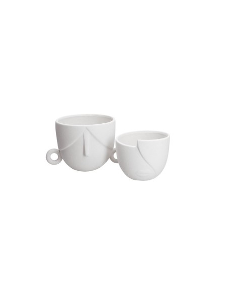 Rituali Domestici - Quelledue Cachepot Set 2 Pezzi Ceramica 19x15.5x12h Cm