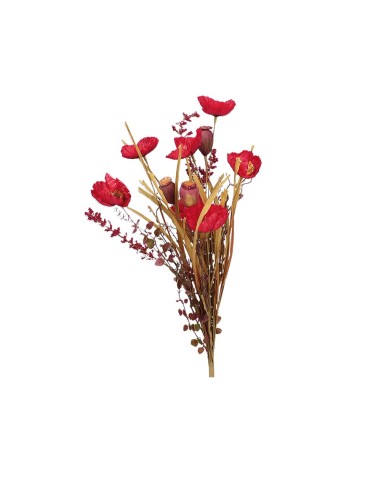 Rituali Domestici - Quelmazzolindifiori Rosso Dorotea Carta - Paper H50 Cm