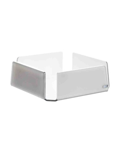 Vesta Home - Portatovaglioli Grande Like Water·tortora Monosatinato·21,5 X 21,5 X 7,5 H Th. 5 Mm