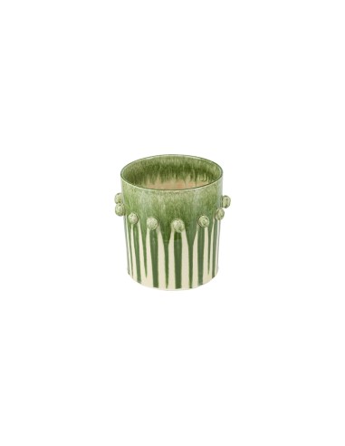 Rituali Domestici - Reginaldo Cachepot L Ø20 Bianco Terracotta 11.5x11.5x18.5 Cm