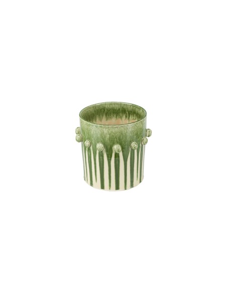 Rituali Domestici - Reginaldo Cachepot L Ø20 Bianco Terracotta 11.5x11.5x18.5 Cm