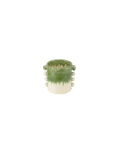 Rituali Domestici - Reginaldo Cachepot M Ø15 Bianco Terracotta 18x18x26.5 Cm