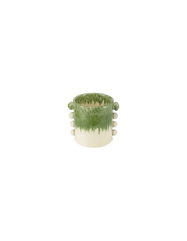 Rituali Domestici - Reginaldo Cachepot M Ø15 Bianco Terracotta 18x18x26.5 Cm
