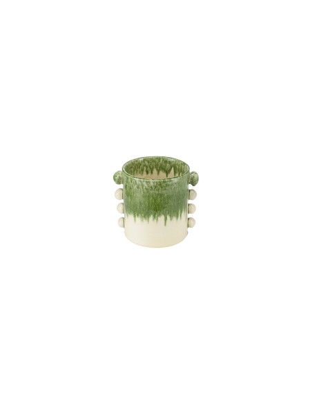 Rituali Domestici - Reginaldo Cachepot M Ø15 Bianco Terracotta 18x18x26.5 Cm