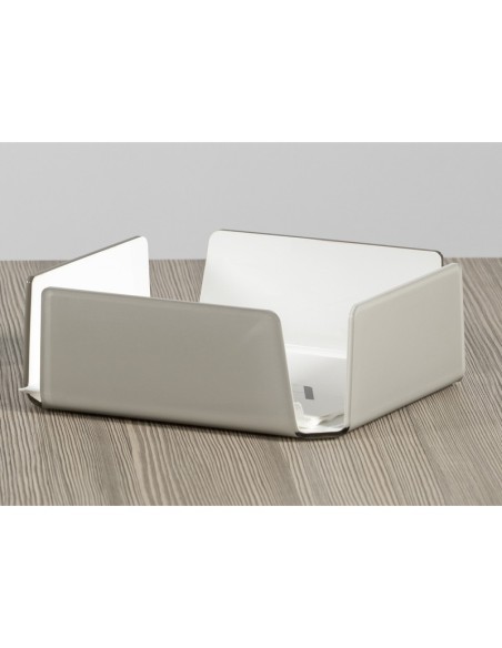 Vesta Home - Portatovaglioli Grande Like Water·tortora Monosatinato·21,5 X 21,5 X 7,5 H Th. 5 Mm